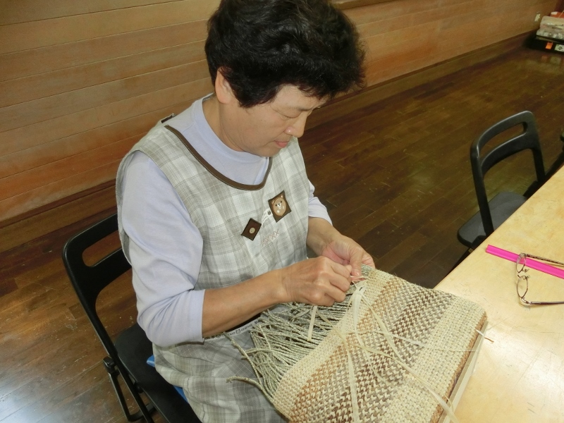 奥会津　三島町　編み組細工　ヒロロ　教室　体験